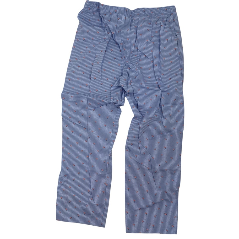 Sonoma Mens Size Large Woven Pajama Pants flamingos blue stripe NWT - Picture 3 of 10